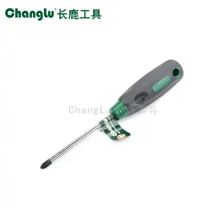 Screwdriver with colored strip handle (cross head)