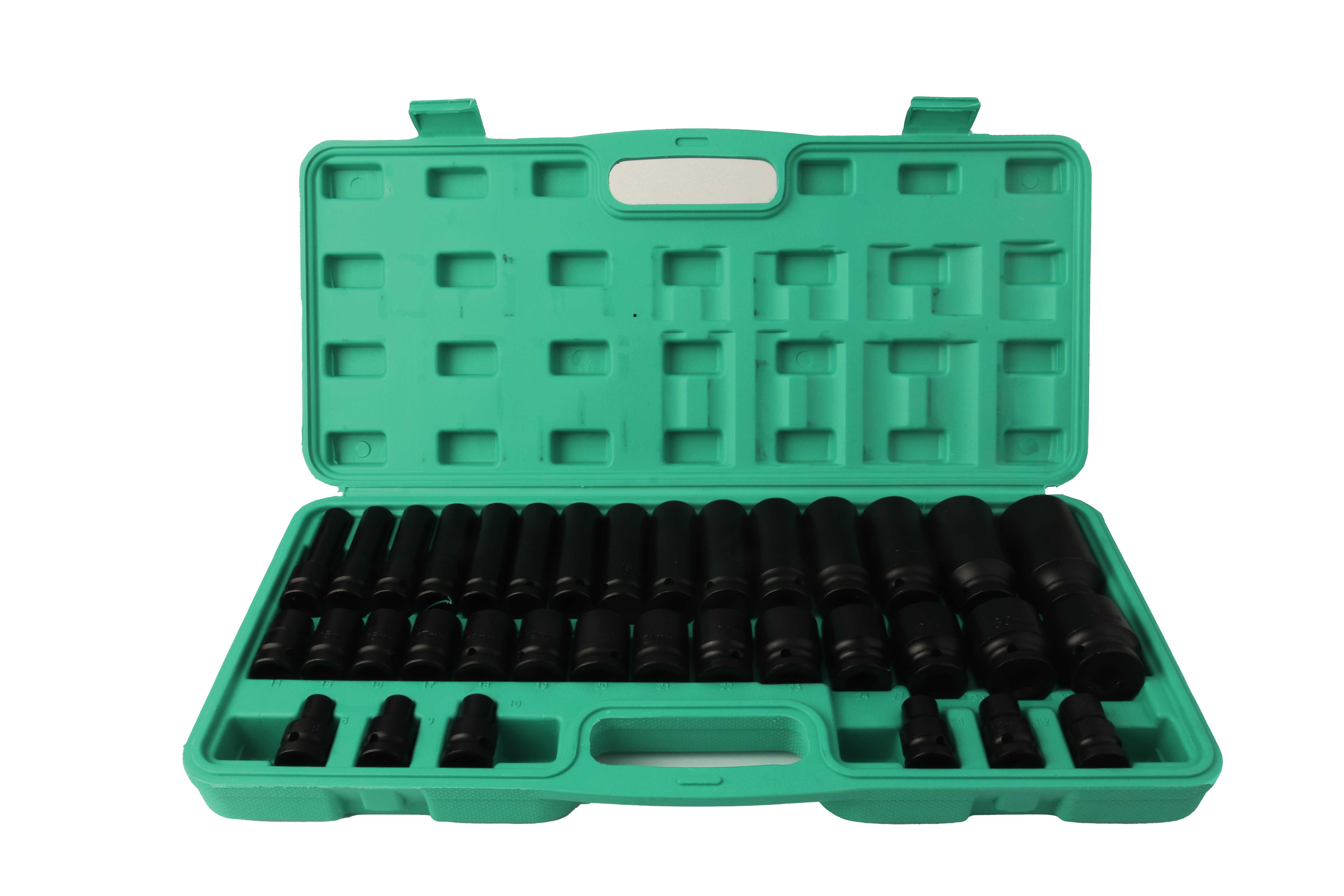35-piece set of 12.5mm series phosphated sockets