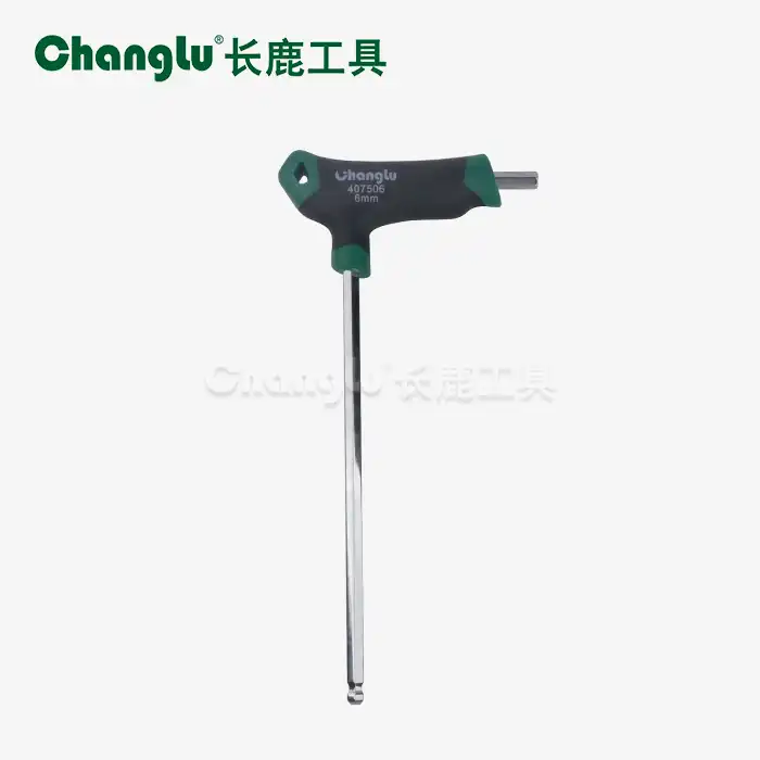 Dubbelkleurige handvatsel krukbalkop hekssleutel